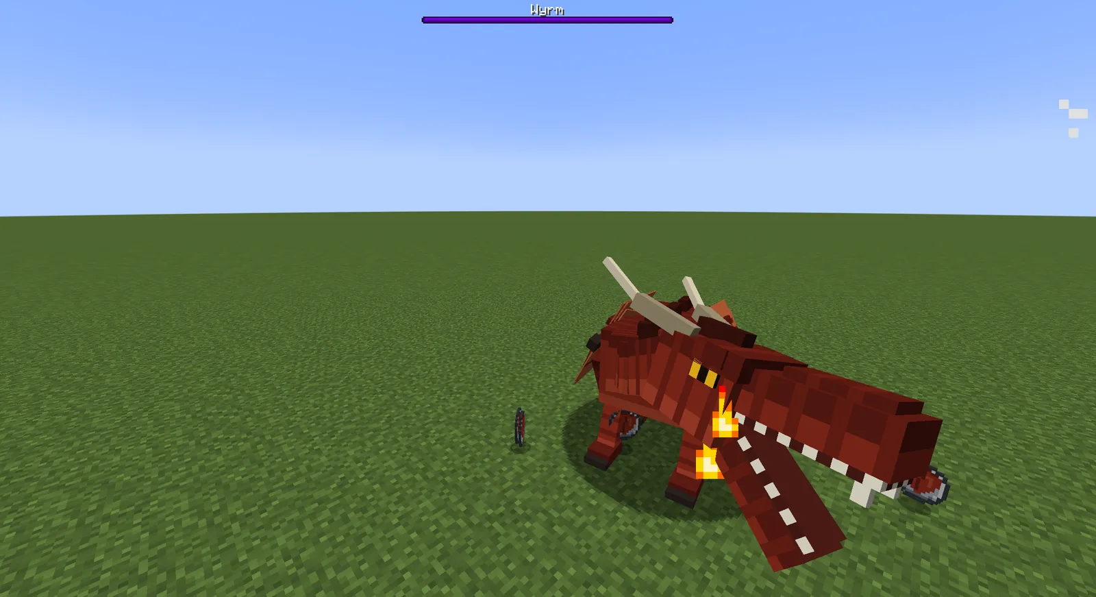 A wyrm breathing fire